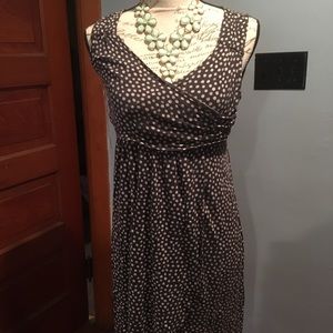 Fun and flowy polka dot T-shirt material dress